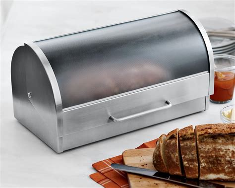 bread boxes stainless steel|large stainless steel bread bin.